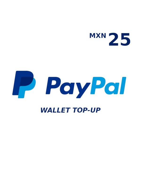 PayPal Wallet MXN 25 Top Up Key GLOBAL